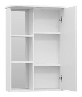 Зеркальный шкаф с подсветкой Misty Венера правый 55см белый