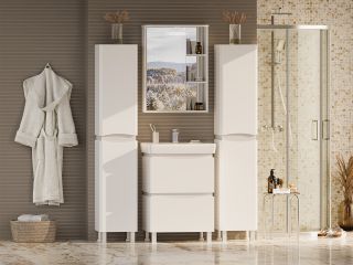 Напольная тумба под раковину Misty Венера 60см белый