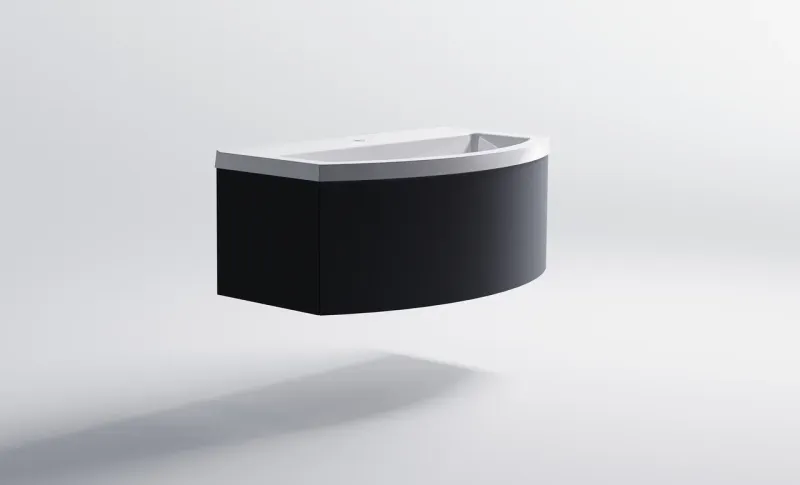 Тумба с раковиной Astra-Form Венеция 2.0 3 3100003ral7024+04010022 80 см тёмно-серый матовый