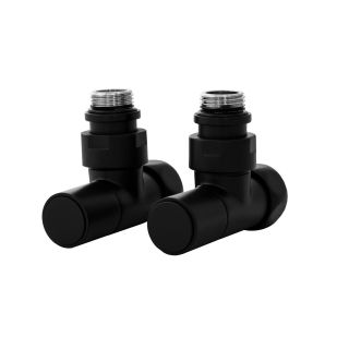 Вентили запорные Energy SG8202-1SCH0405/2Black угловые ручка круг черный матовый