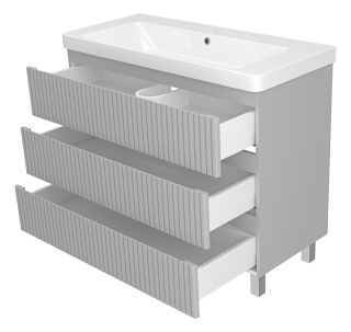 Напольная тумба под раковину Brevita Victory VIC-07105-50-03Я 105см серый шёлк