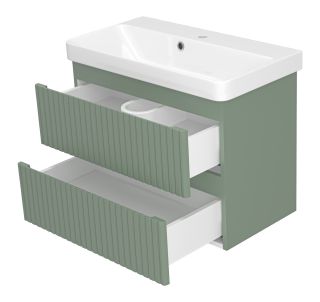Подвесная тумба под раковину Brevita Victory VIC-09070-0802Я 70см зелёный