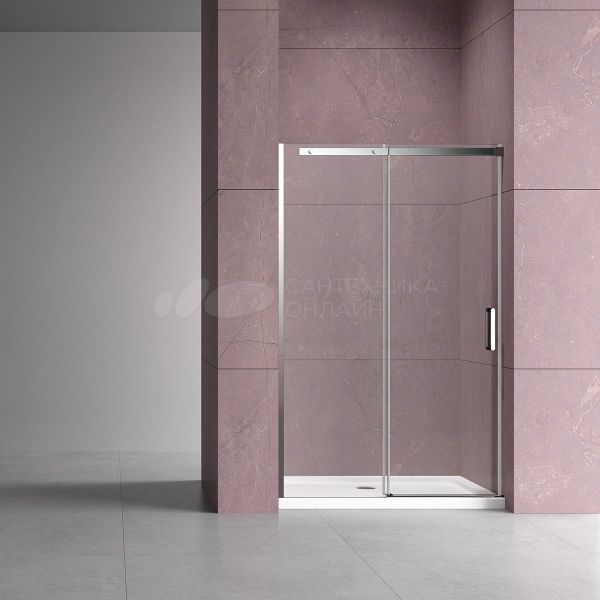 Душевая дверь в нишу Vincea Dice VDS-4D160CL 160 см, профиль хром