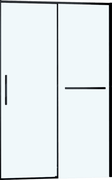 Душевая дверь в нишу Vincea Slim Soft 130 см, профиль черный, стекло прозрачное