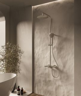 Душевая стойка Vincea Desire VSFS-1D1TBN термостатическая, брашированный никель