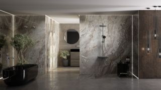 Душевая стойка Vincea Inspire VSFS-3I12TGM термостатическая, вороненая сталь