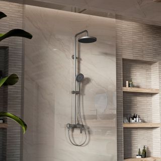 Душевая стойка Vincea VSFS-413GM, вороненая сталь