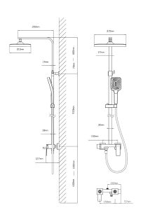 Душевая стойка Vincea Dice VSFS-4C12BG, брашированное золото