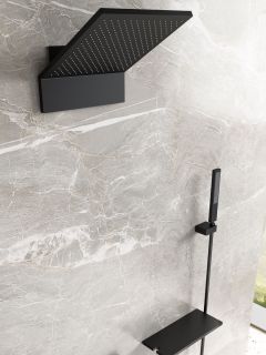 Душевой комплект Vincea Futura VSFW-2F11TMB термостатический встраиваемый, трехрежимный, черный