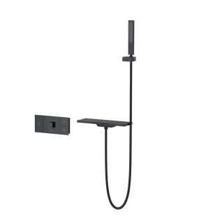 Душевой комплект Vincea Futura VSFW-2F110TMB с термостатом без верхнего душа чёрный матовый