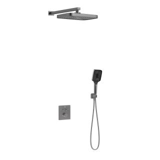 Душевой комплект Vincea VSFW-321MT1GM встраиваемый, термостатический, двухрежимный, вороненая сталь