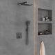 Душевой комплект Vincea VSFW-4211GM встраиваемый, двухрежимный, вороненая сталь