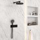 Душевой комплект Vincea VSFW-422TI2MB встраиваемый, двухрежимный, термостатический, черный