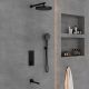 Душевой комплект Vincea VSFW-433TI2MB встраиваемый, термостатический, трехрежимный
