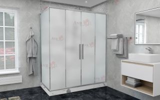 Душевой уголок AvaCan FC2 190-210 + SC100 MT хром