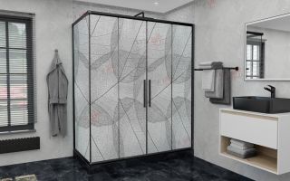 Душевой уголок AvaCan FB2 190-210 + SB100 MT чёрный