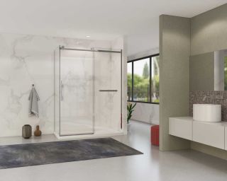 Душевой уголок Vincea Como Soft VSR-1CS8015CL, 1500*800, хром, стекло прозрачное