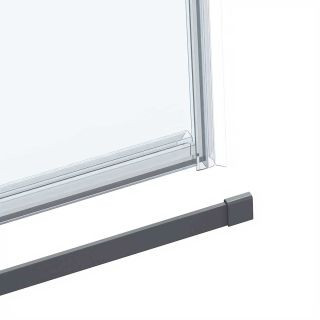 Душевой уголок Vincea Como Soft VSR-1CS9013CLGM, 1300*900, вороненая сталь, стекло прозрачное