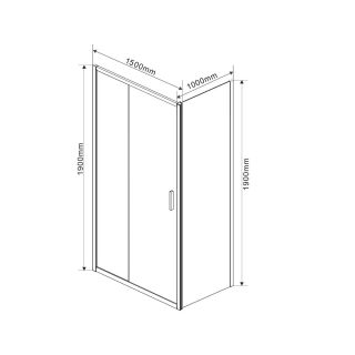 Душевой уголок Vincea Garda VSR-1G1015CLG, 1500*1000, брашированное золото, стекло прозрачное