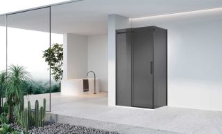 Душевой уголок Vincea Como-N VSR-4CN8015CGB, 1500*800, черный, стекло тонированное