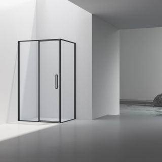 Душевой уголок Vincea Slim 8mm VSR-4SLP9012CLB, 1200*900, черный, стекло прозрачноеVSR-4SLP9012CLB