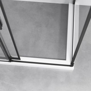 Душевой уголок Vincea Slim-N VSR-4SN8012CLB, 1200*800, черный, стекло прозрачное