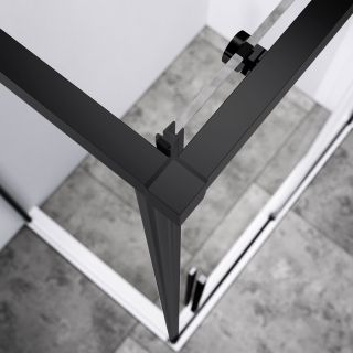 Душевой уголок Vincea Slim-N VSR-4SN8013CLB, 1300*800, черный, стекло прозрачное