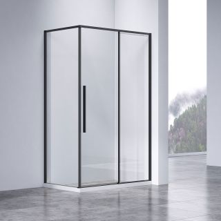 Душевой уголок Vincea Slim-N VSR-4SN9012CLB, 1200*900, черный, стекло прозрачное