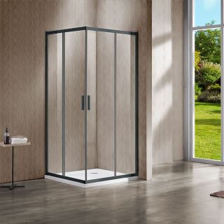 Душевой уголок Vincea Garda VSS-1G1212CLGM, 1200*1200, вороненая сталь, стекло прозрачное