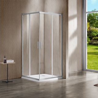 Душевой уголок Vincea Garda VSS-1G8090CLBN, 900*800, брашированный никель, стекло прозрачное