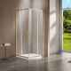 Душевой уголок Vincea Garda VSS-1G8090CLG, 900*800, брашированное золото, стекло прозрачное