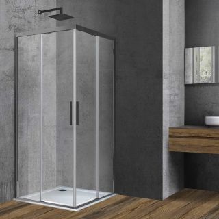 Душевой уголок Vincea Soft VSS-3SO900CLGM, 900*900, вороненая сталь, стекло прозрачное