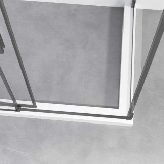 Душевой уголок Vincea Slim-N VSS-4SN9010CLGM, 1000*900, вороненая сталь, стекло прозрачное