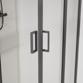 Душевой уголок Vincea City VSS-5CT8010CLGM, 1000*800, вороненая сталь, стекло прозрачное