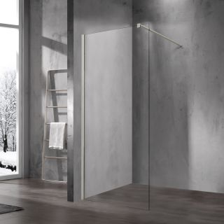 Душевая перегородка Vincea Walk-In VSW-1H110CLBN, 1100*2000, брашированный никель, стекло прозрачное