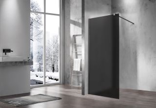 Душевая перегородка Vincea Walk-In VSW-1H900GFGM, 900*2000, вороненая сталь, стекло матовое тонированное