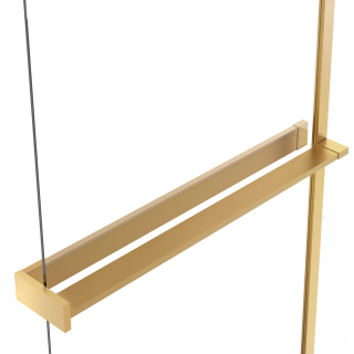 Душевая перегородка Vincea Walk-In VSW-1HR100GSG, 1000*2000, матовый золотой, стекло янтарь