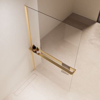 Душевая перегородка Vincea Walk-In VSW-1HR120CLG, 1200*2000, матовый золотой, стекло прозрачное