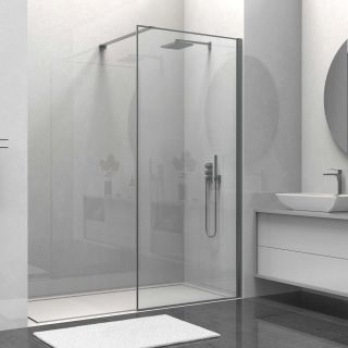 Душевая перегородка Vincea Walk-In HS VSW-1HS100CLGM, 1000*2000, вороненая сталь, стекло прозрачное