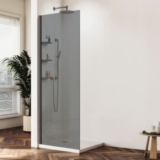 Душевая перегородка Vincea Walk-In VSW-1HWS110CGGM, 1100*2000, вороненая сталь, стекло тонированное