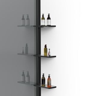 Душевая перегородка Vincea Walk-In VSW-1HWS120CGB, 1200*2000, черный матовый, стекло тонированное