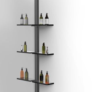 Душевая перегородка Vincea Walk-In VSW-1HWS900MRGM, 900*2000, вороненая сталь, стекло зеркальное