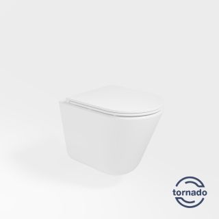 Унитаз подвесной Vincea Tornado Vito VT1-23T, полностью закрытый, цвет белый, ультратонкое soft-close сиденье