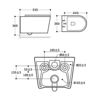 Унитаз подвесной Vincea Cute VT1-24 белый безободковый ультратонкое soft-close сиденье