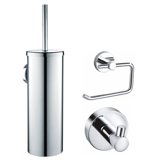 Набор аксессуаров из 3 предметов Wonzon & Woghand WW-8100-CR крючок держатель для бумаги ёршик хром