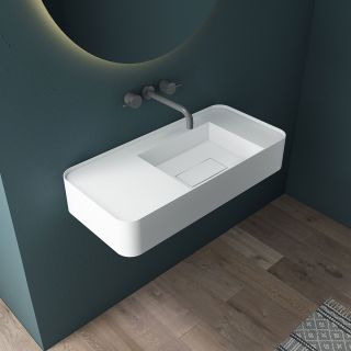 Раковина Solid Surface Vincea VWB-6S480MW, 800*400*150, подвесная, цвет белый матовый