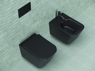 Подвесной унитаз Ceramica Nova Metric CN3007MB безободковый чёрный матовый