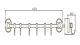 Полотенцедержатель РМС A5026 трубчатый с крючками хром