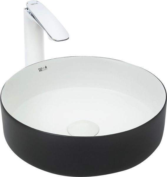Раковина-чаша WeltWasser Elbach M3134 BW 35 10000004522 Черная Белая