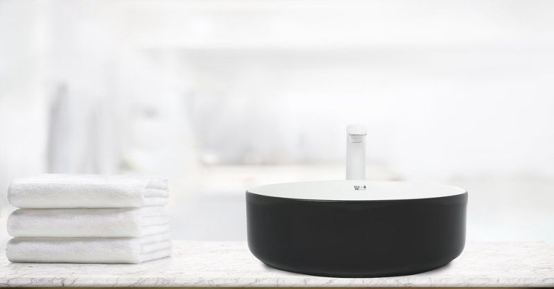 Раковина-чаша WeltWasser Elbach M3134 BW 35 10000004522 Черная Белая